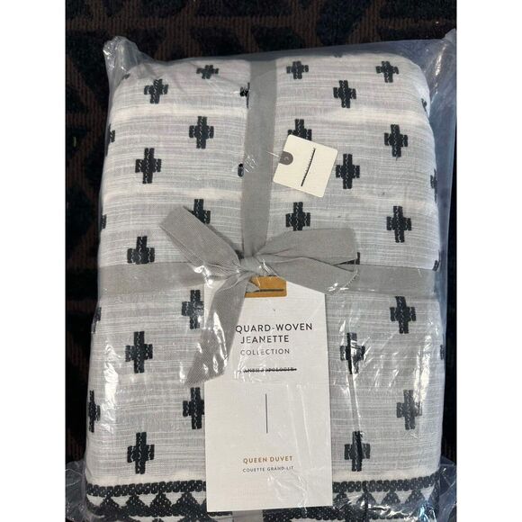 NWT Anthropologie Jacquard Woven Jeanette Queen Duvet - Picture 9 of 9